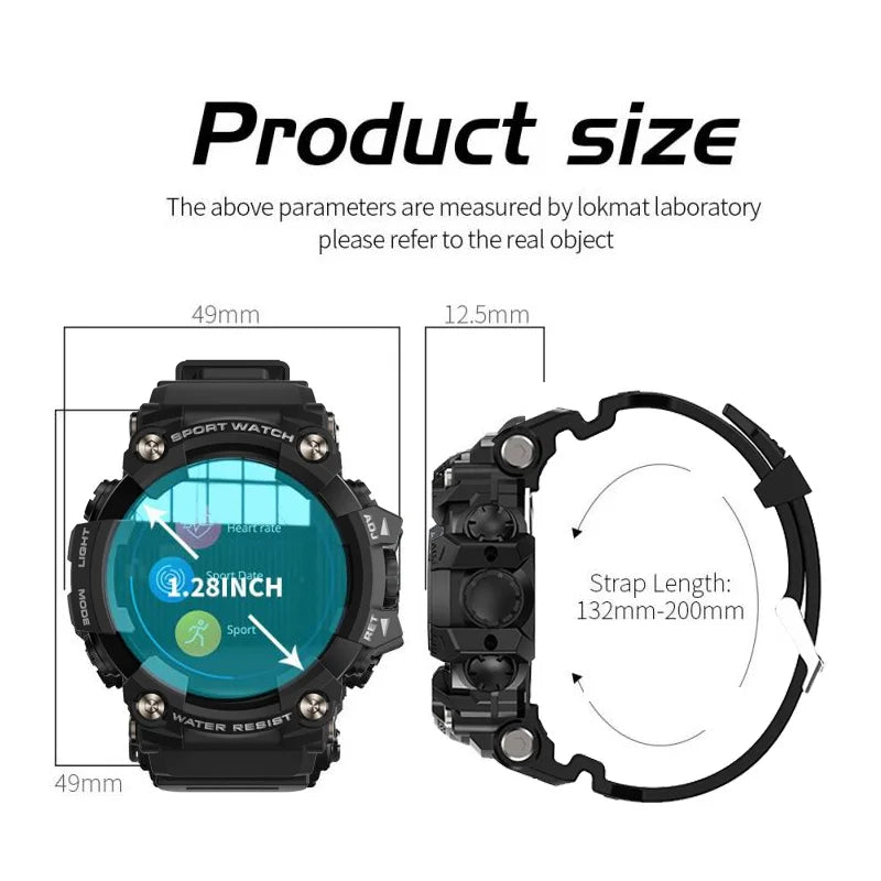 TINOW T6 Smart Watch  Men  Waterproof Blood Pressure Full Round Screen Outdoor Smartwatch Fitcloudpro for iOS Android